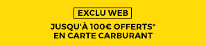 Jusqu'à 100€ offerts