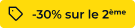 30% de remise sur le 2ème pneu : offre avec montage 