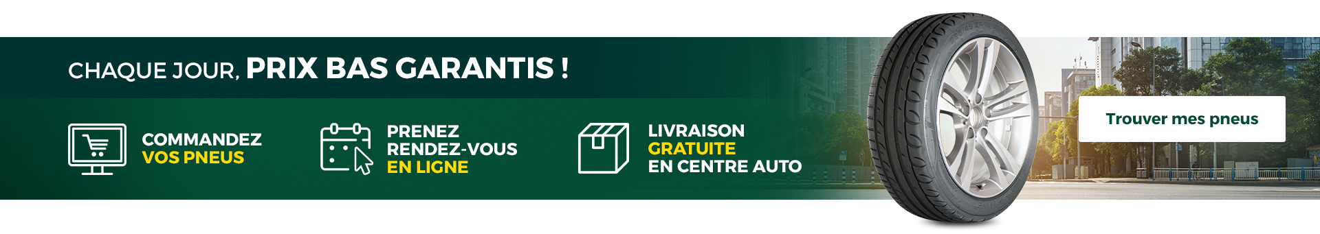 acheter vos pneus chez Feu Vert
