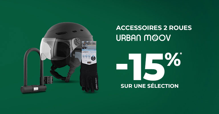 15% de remise sur une sélection d'accessoires 2 roues MOOV